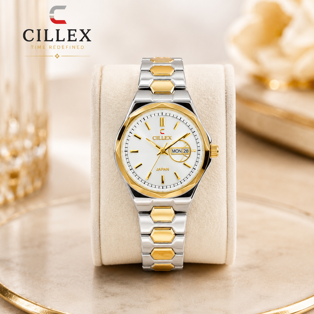 CILLEX Ceramic Day-Date Watch — White