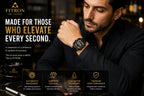 FITRON Apex — Skeleton Automatic Watch | Black & Gold