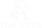 White Pak Aura logo and text on a solid black background, with the stylized letters PA forming a leaf-like design above the words 'PAK AURA' and 'PREMIUM LIFESTYLE ESSENTIALS'.