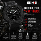 SKMEI 2312 Stealth — Sport Tactical Watch | Matte Black