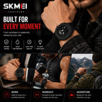 SKMEI 2312 Stealth — Sport Tactical Watch | Matte Black