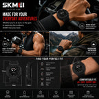 SKMEI 2312 Stealth — Sport Tactical Watch | Matte Black
