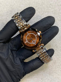 POEDAGAR Prism Crystal Watch — Brown Dial