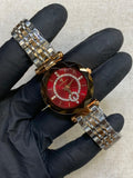 POEDAGAR Prism Crystal Watch — Red Dial