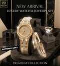 PAK AURA Diamond Trio Set — Watch, Bracelet & Ring (Gold)