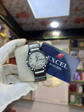 EXCEL Steel Day-Date silver bracelet watch front