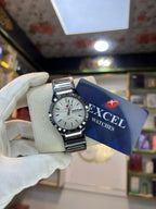 EXCEL Steel Day-Date silver bracelet watch front