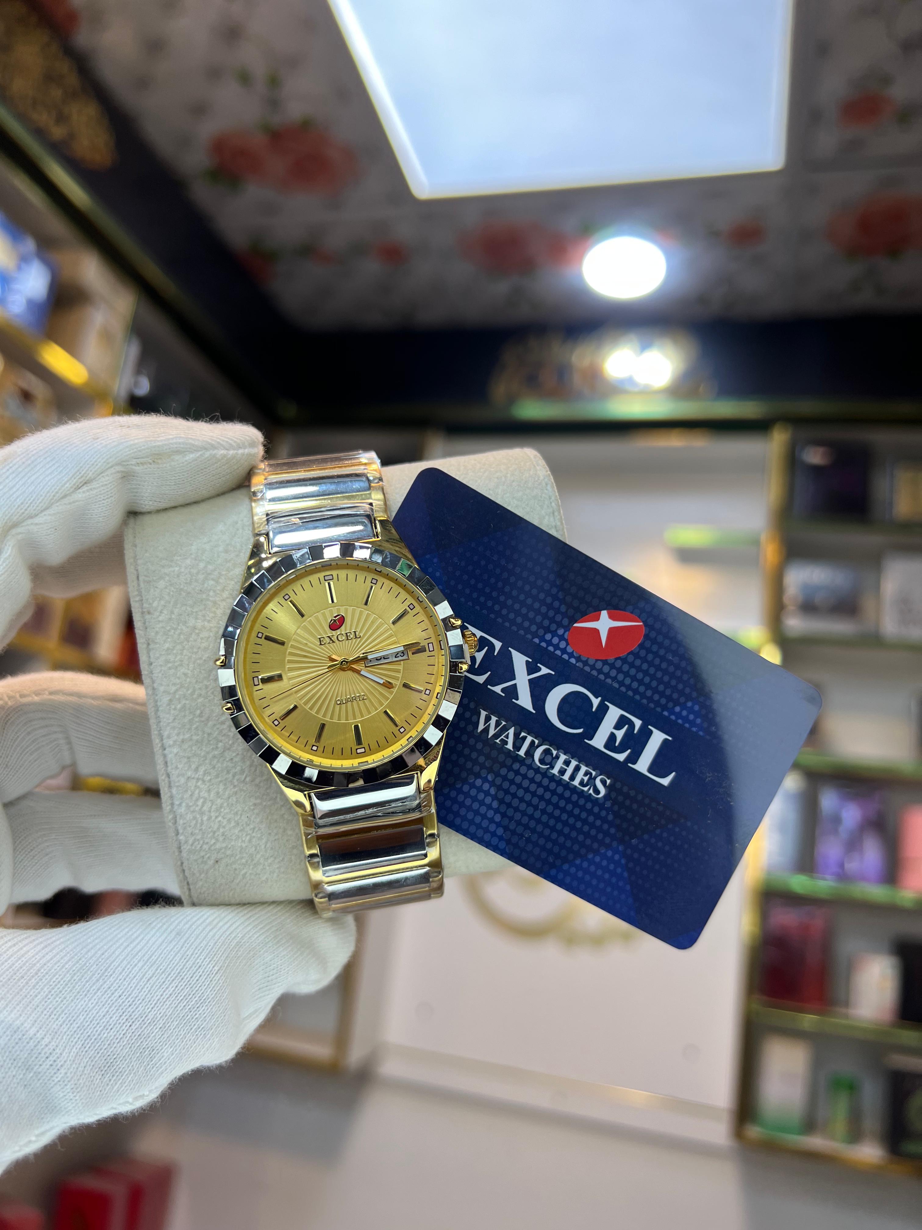 EXCEL Duo-Tone Day-Date two-tone bracelet watch