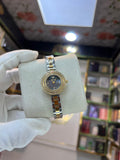 NEWFANDE Duo Celeste crystal bezel two-tone bracelet watch