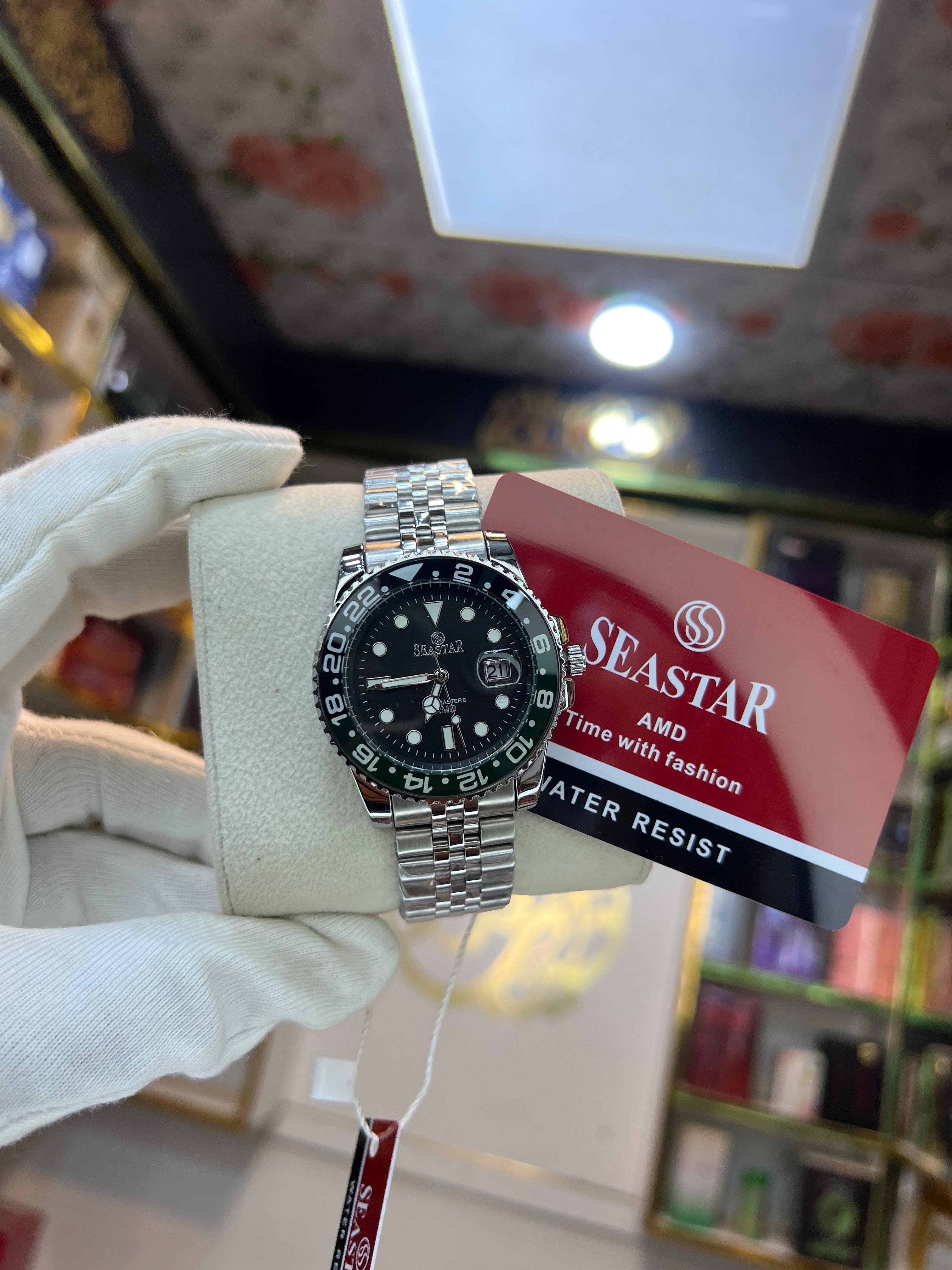 SEASTAR Onyx Steel GMT diver watch