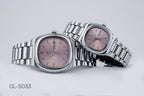 CILLEX CL-5033 Copper Brown — Couple Watch Set | Rose Gold Case
