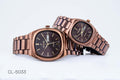 CILLEX CL-5033 Copper Brown — Couple Watch Set | Rose Gold Case