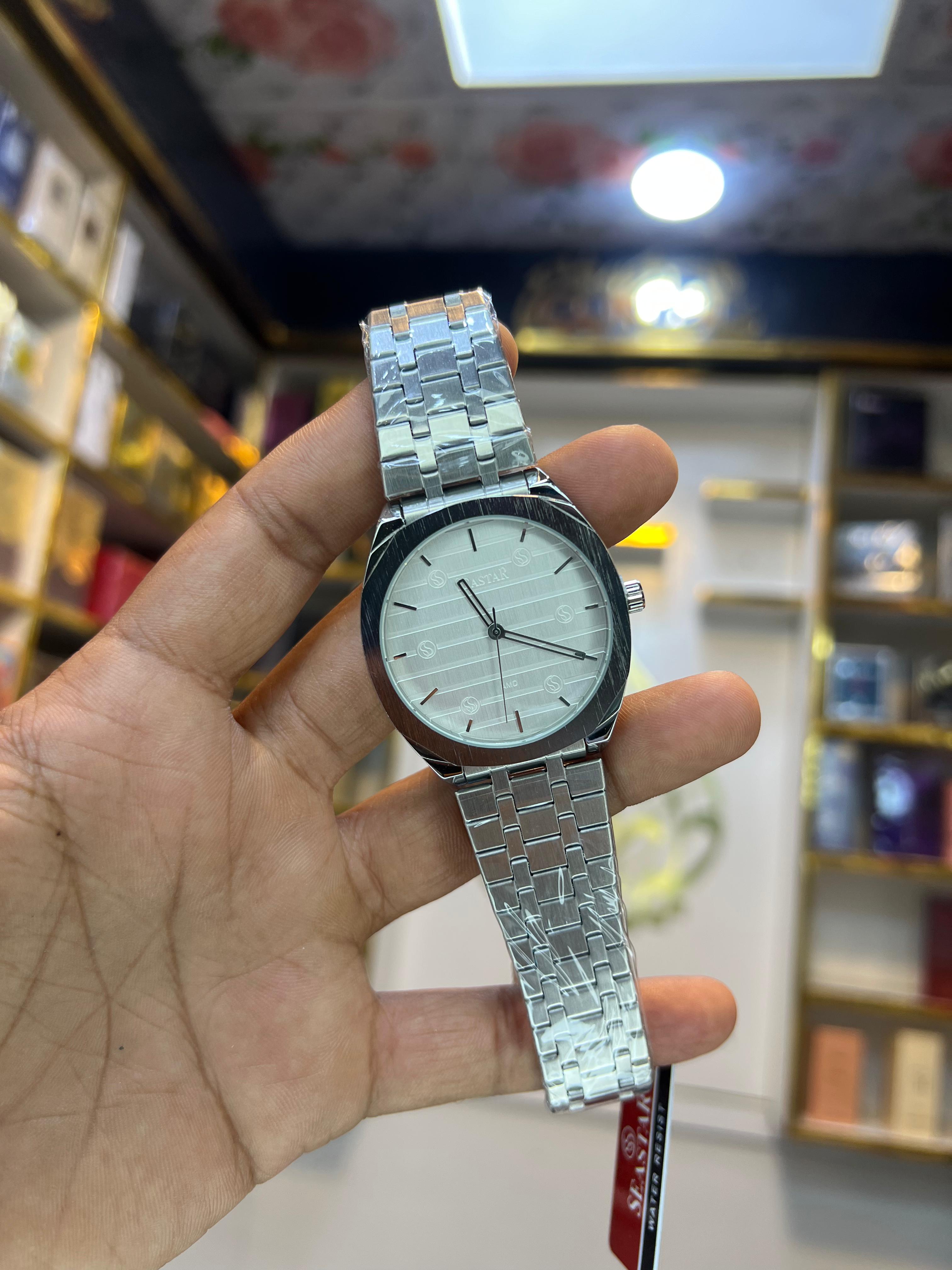 SEASTAR Horizon Steel — Integrated Bracelet Watch | Silver