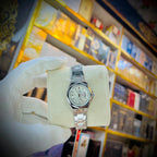 CILLEX Steel Octagon Day-Date Watch — Silver Case