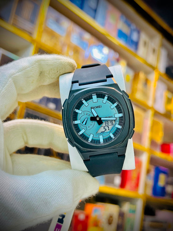 SKMEI Rugged Sport Ana-Digi Watch — Teal Dial