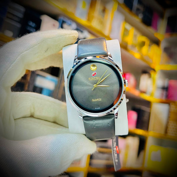 EXCEL Classic Dress Watch — Black Dial | Leather Strap