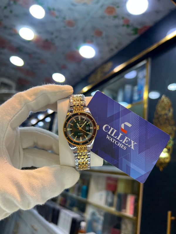 EXCEL Gold Chronograph Watch — Tachymeter | Black Dial