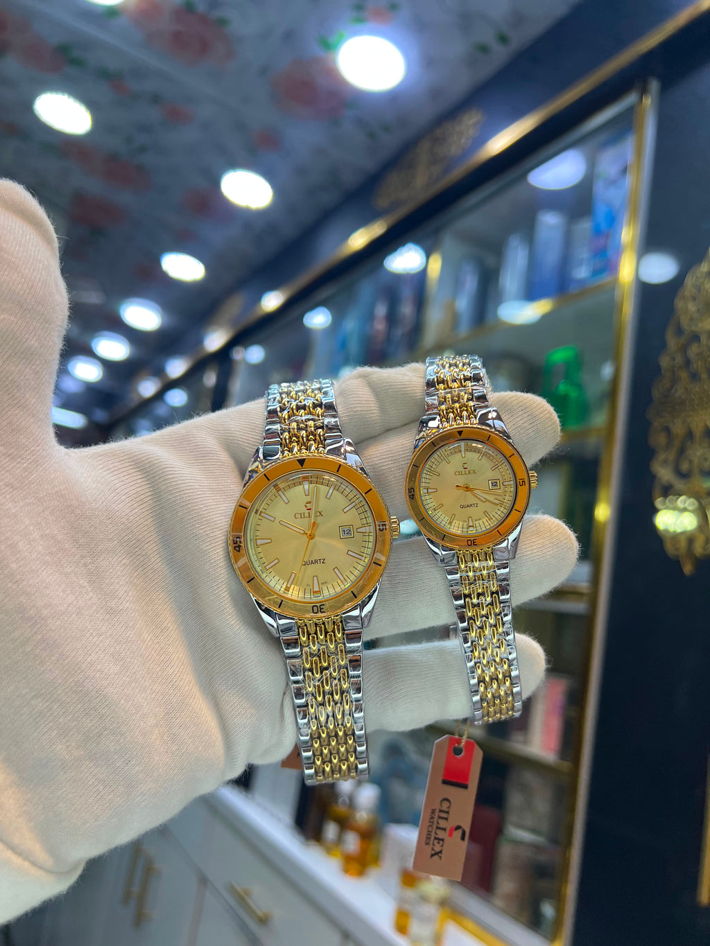 CILLEX Diver-Style Couple Watch Set — Two-Tone