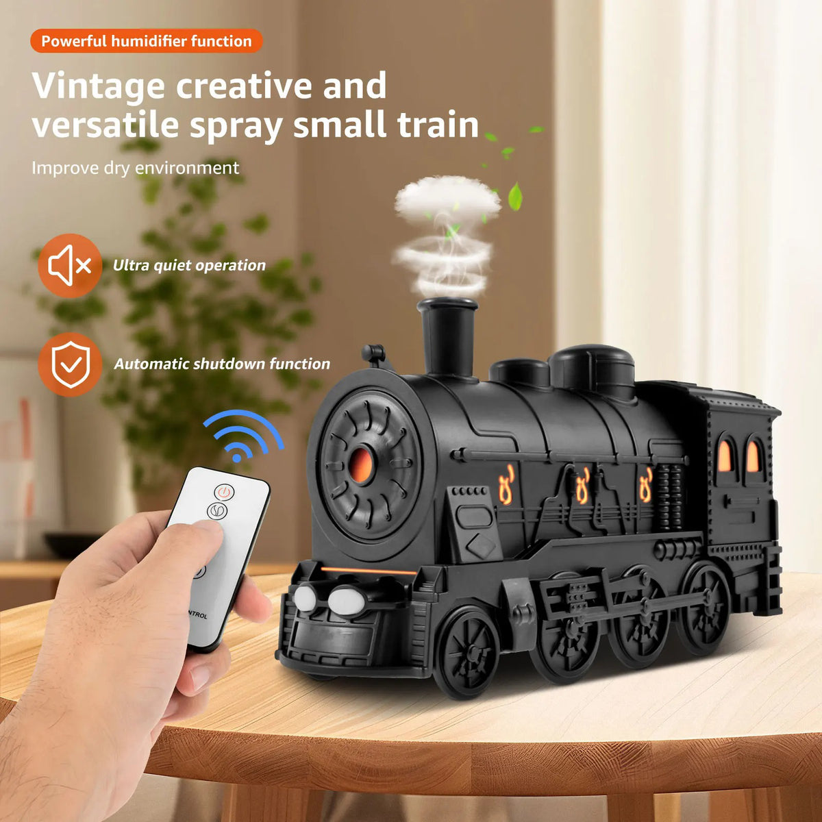 Retro Train Air Humidifier – Compact Home & Office Humidifier