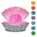 Clam LED Glitter Pearl Night Light – Decorative Ambient Lamp