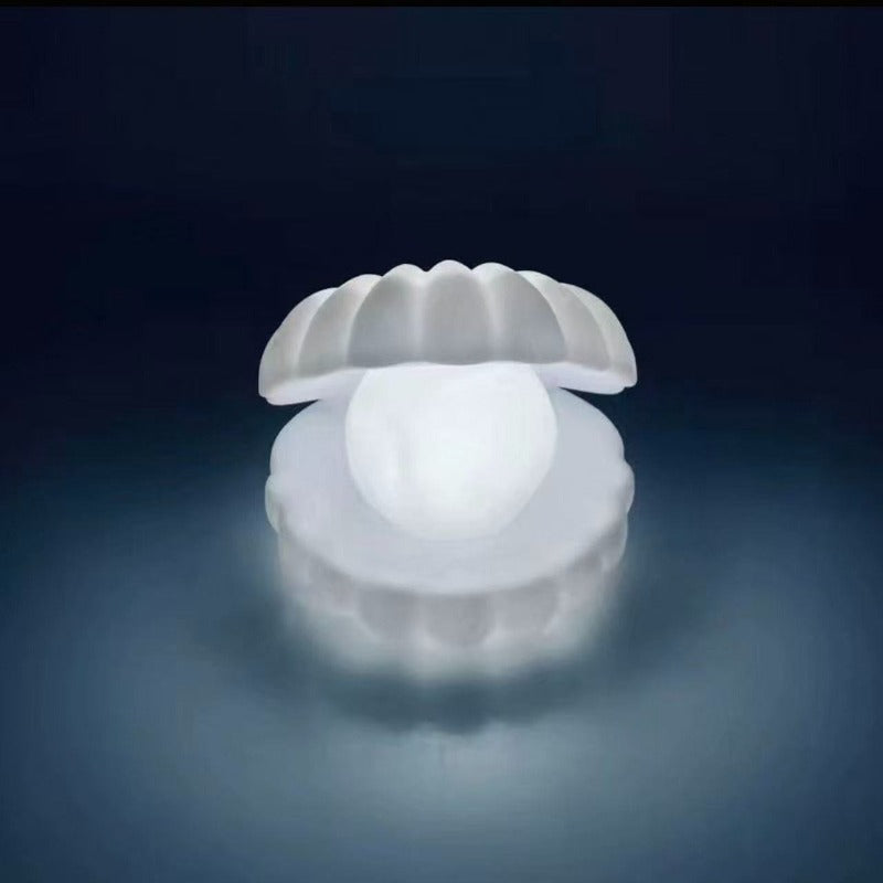 Clam LED Glitter Pearl Night Light – Decorative Ambient Lamp