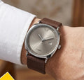TOMI Leather Strap Men's Watch