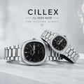 CILLEX CL-5033 Noir — Couple Watch Set | Black Dial Steel