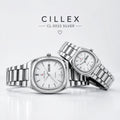 CILLEX CL-5033 Silver — Couple Watch Set | White Dial Steel