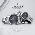 CILLEX CL-5033 Slate — Couple Watch Set | Grey Dial Steel