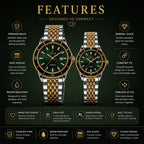 CILLEX Diver-Style Couple Watch Set — Two-Tone