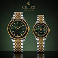CILLEX Diver-Style Couple Watch Set — Two-Tone