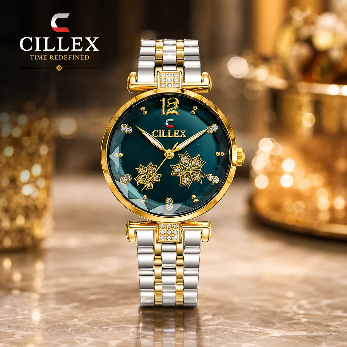 CILLEX Stardust Snowflake Watch — Crystal Dial