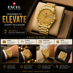 EXCEL Aurum Day-Date — Gold Bracelet Watch