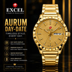 EXCEL Aurum Day-Date — Gold Bracelet Watch