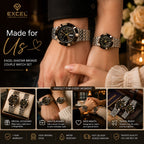 EXCEL Diastar Bronze — Diamond Dial Couple Watch Set