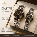 EXCEL Diastar Bronze — Diamond Dial Couple Watch Set
