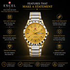 EXCEL Duo-Tone Day-Date — Two-Tone Bracelet Watch
