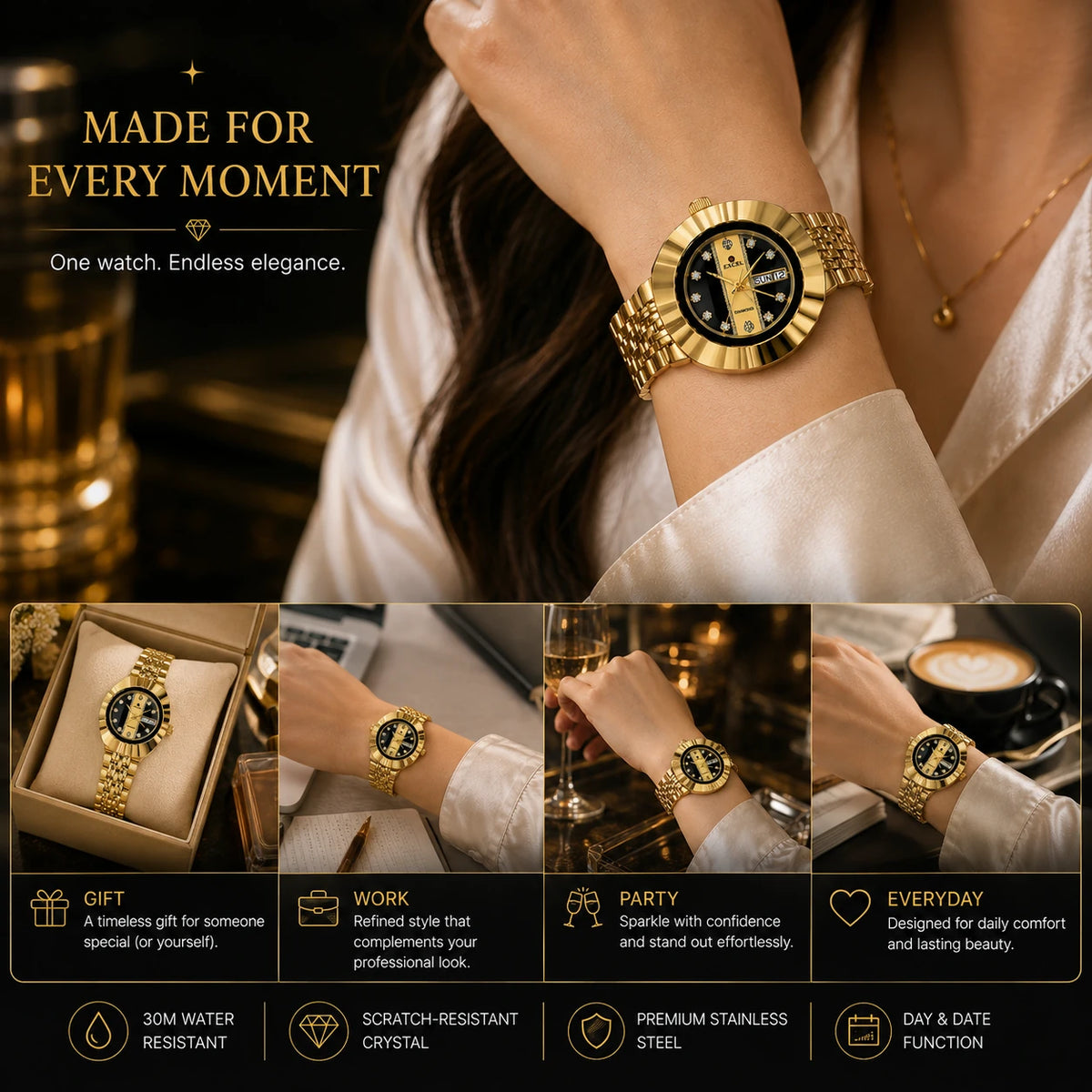 EXCEL Petite Diastar Watch — Diamond-Set Dial