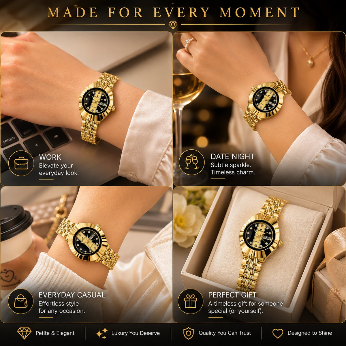 EXCEL Petite Diastar Watch — Diamond-Set Dial