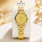 EXCEL Petite Gold Bracelet Watch — Diamond Dial