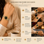 NEWFANDE Duo Celeste — Crystal Bezel Two-Tone Bracelet Watch