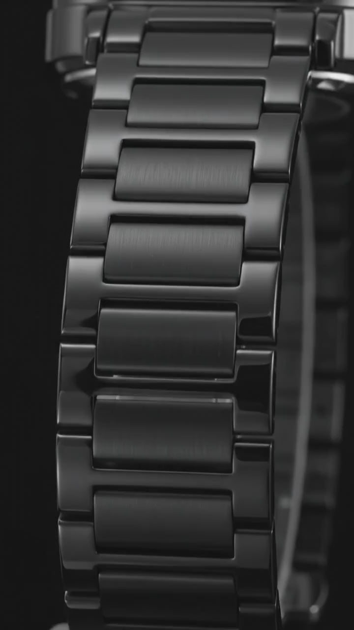 SKMEI 2318 Noir — Minimalist Square Watch | Black Steel