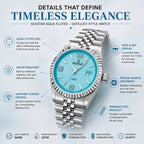 SEASTAR Aqua Fluted — Fluted Bezel Classic Watch | Steel Bracelet