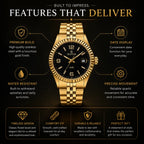 SEASTAR Gold Fluted — Fluted Bezel Classic Watch | Gold Bracelet