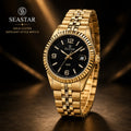 SEASTAR Gold Fluted — Fluted Bezel Classic Watch | Gold Bracelet