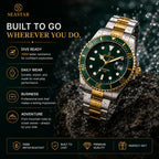 SEASTAR Onyx Steel — GMT Diver Watch | Steel Bracelet
