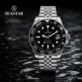 SEASTAR Onyx Steel — GMT Diver Watch | Steel Bracelet