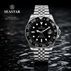 SEASTAR Onyx Steel — GMT Diver Watch | Steel Bracelet