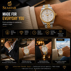 SEASTAR Pearl Duo — Fluted Bezel Classic Watch | Two-Tone