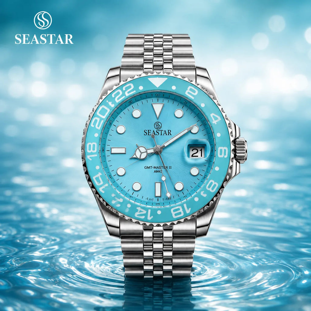 SEASTAR Turquoise Tide — GMT Diver Watch | Steel Bracelet